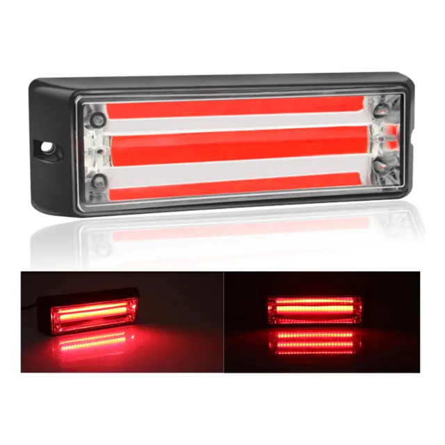 Luz Led Cob Estroboscópica Rojo Coche Camion 12v-24v