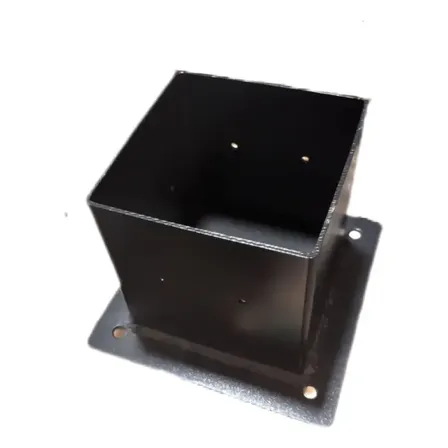 Sapata Suportes Metal 10x10cm Para Pilar De Madeira
