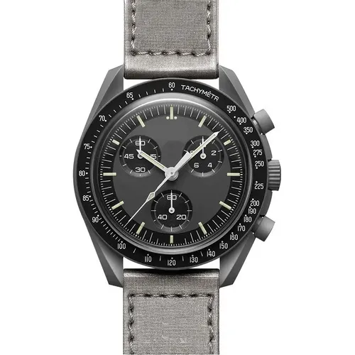 Relógio Swatch X Omega Moonswatch Speedmaster Mercury Cinza