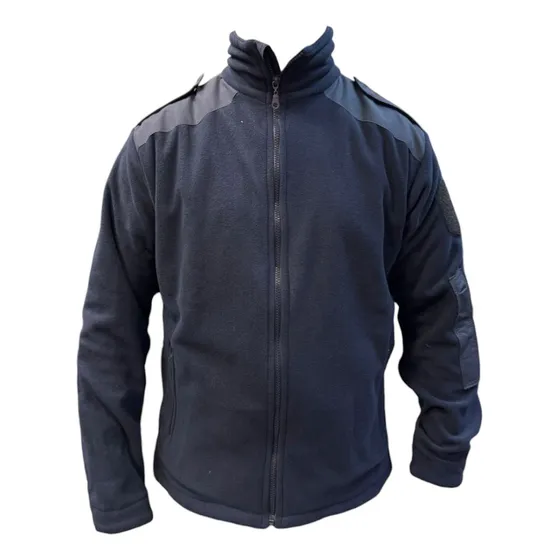 Campera Polar Policía Azul Con Cierre Y Cuello Alto Alcatraz