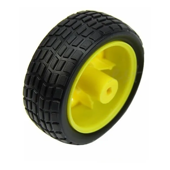 Rueda Goma 65mm Arduino Nubbeo