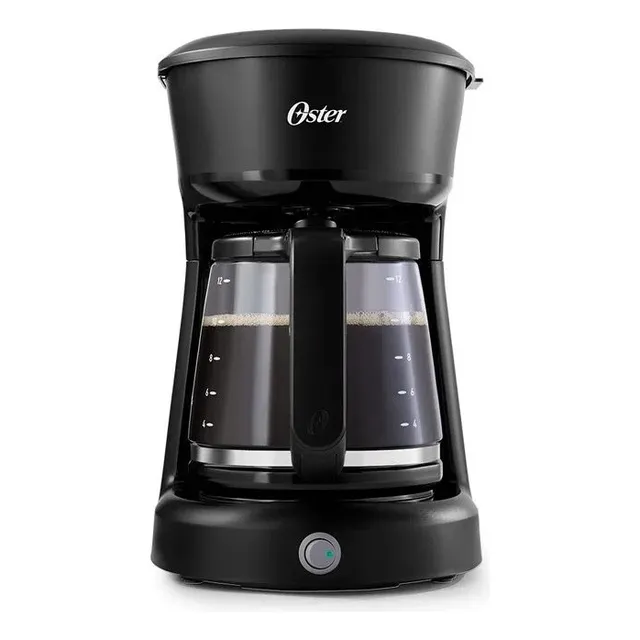 Cafetera Oster 12 Tazas Color Negro Y Blanca