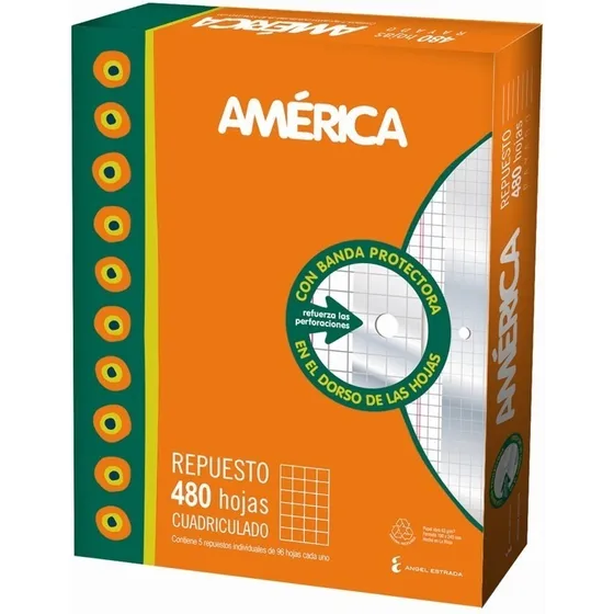 Repuesto Nº3 Cuadriculado 480h America Con Banda