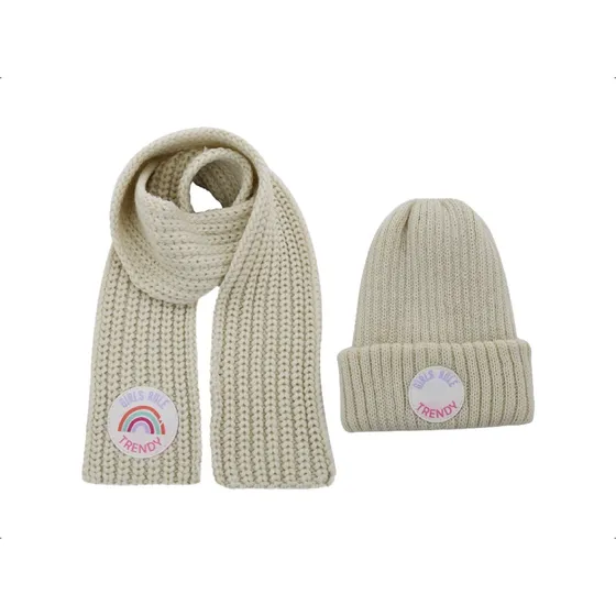 Kit Bufanda Y Gorro Nena Infantil Paseo Abrigo Invierno Frio
