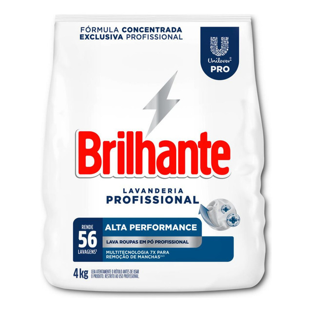 Lava Roupas Em Pó Lavanderia Profissional Alta Performance Pacote 4kg Brilhante Lava Roupas Em Pó Lavanderia Profissional Alta Performance Pacote 4kg Brilhante