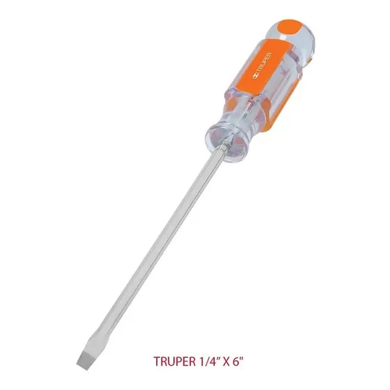 Destornillador Plano 1/4  X 6 -truper-