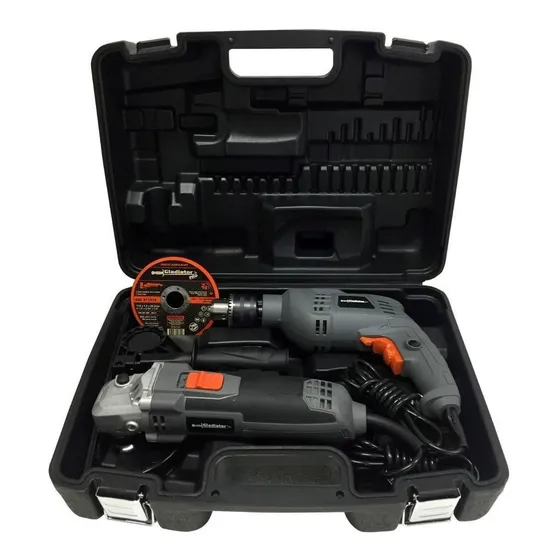Kit Taladro Percutor + Amoladora Angular Gl - Ynter