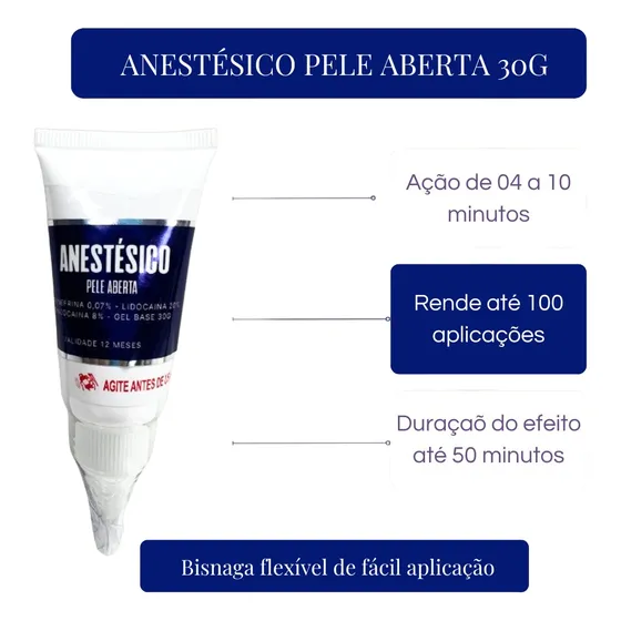 Gel Anestésico Sobrancelhas Com Rápido Efeito Indolor 3og