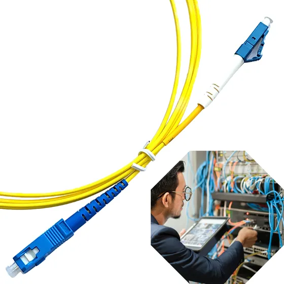 Kit 10x Cordão Óptico Lc-upc / Sc-upc Sm 2.0mm 2m Simplex