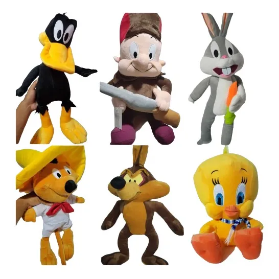 Peluche Looney Tunes Pato Lucas, Elmer, Coyote, Piolin