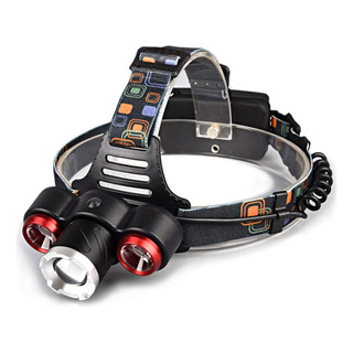 Lámpara Minera De Cabeza Potente 6000lm 3 Focos Led Frontal Lámpara Minera De Cabeza Potente 6000lm 3 Focos Led Frontal