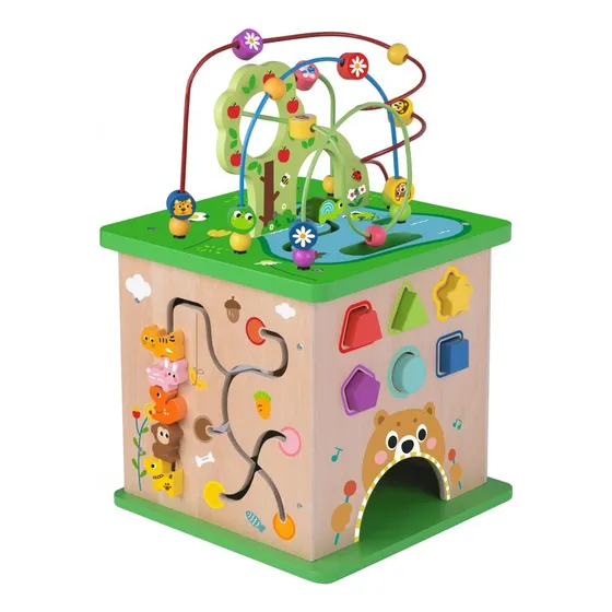 Cubo De Juego Centro De Madera Tooky Toy 