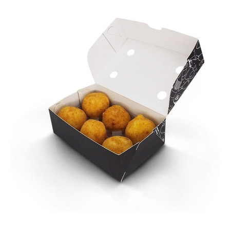 100 Caixa Box Delivery Porção Batata Frita Fritura Salgados 100 Caixa Box Delivery Porção Batata Frita Fritura Salgados