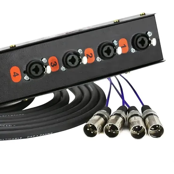 Medusa Com Multicabos 4 Vias Conectores Combo - 15 Metros