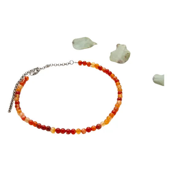 Collar De Piedra Agata Carmelia
