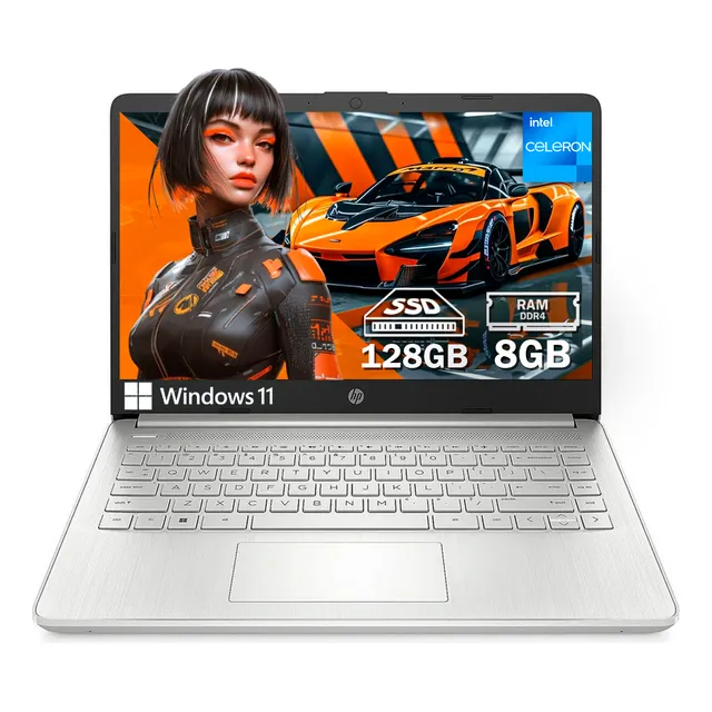 Laptop Hp 14 Intel Celeron N4120 128gb Ssd 8gb Ram