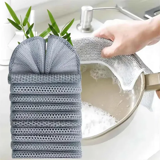 Paño Limpieza Esponja Fregar Alambre Ollas Cocina