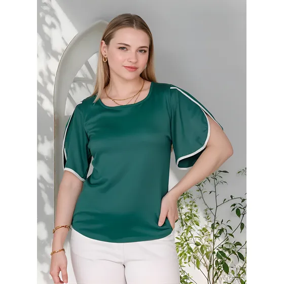 Blusa Praga Seda Satin - Aquabella