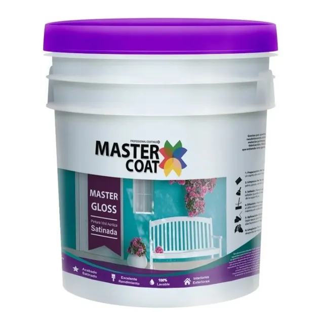 Cubeta De Pintura C. Blanco Vinílica Plástica Lavable 19lts
