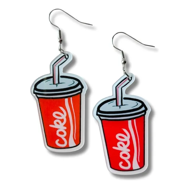 Aretes Coca-cola