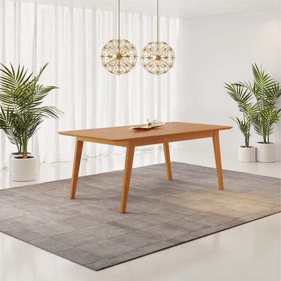 Mesa De Jantar Retangular 6 Lugares Elegance Cinamomo Cc