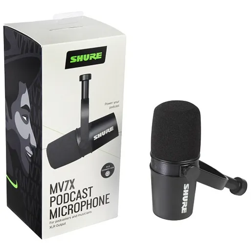 Micrófono Condensador Shure Mv7x Xlr Podcast, Grabación