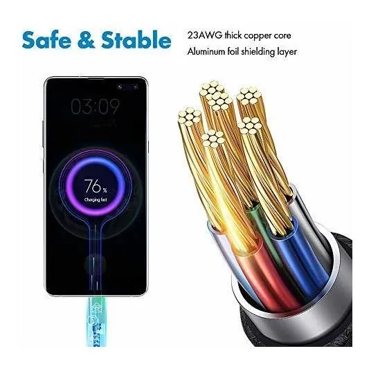 Usb 10 Pie Cargador Tipo Para Samsung Galaxy S10 Largo 8 Ch