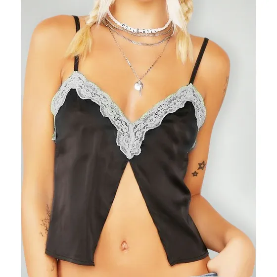 Top Mariposa Con Puntillas Y2k
