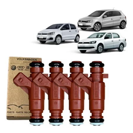 Kit 4 Bico Injetor Vw Gol G4 G5 G6 Fox Voyage 1.0 8v Flex 127/220v