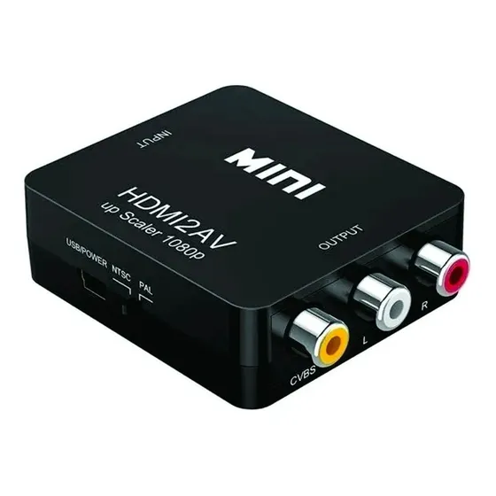 Conversor Hdmi A Rca Av Adaptador Tv Tubo Convertidor 1080