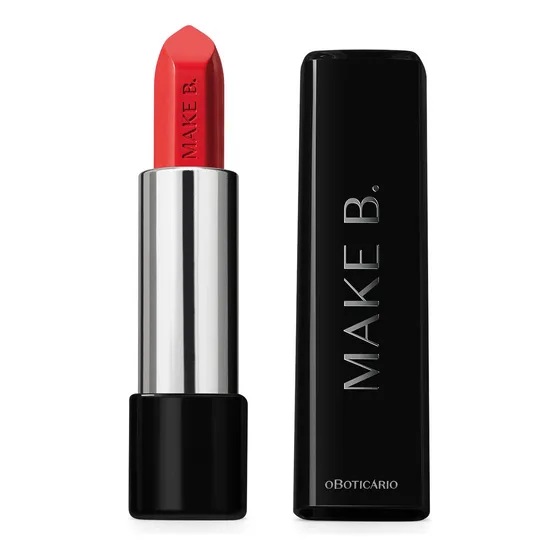 Batom Cremoso Vermelho Watermelon Make B. Boticário 3,6g Cor Preto