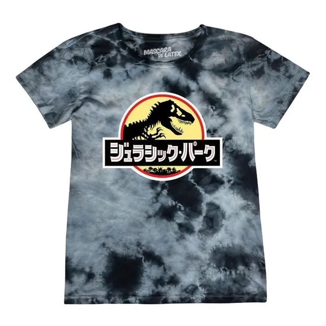 Playera Jurassic Park Hiragana Mujer Mascara De Latex