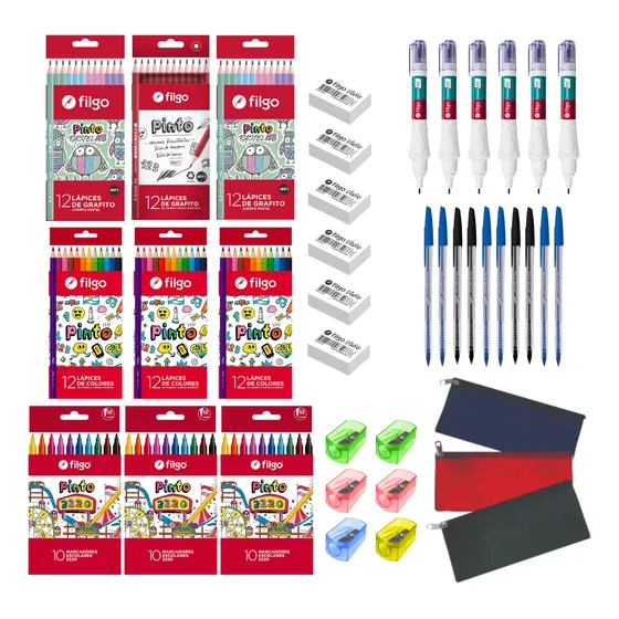 Kit 133 Productos Librería Escolar Mayorista Completo Útiles