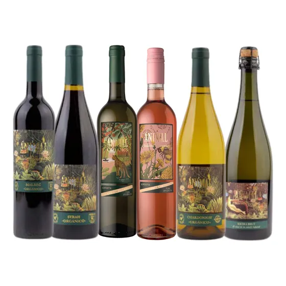 Vino Animal Orgánico Caja X 6 Unid Línea Completa