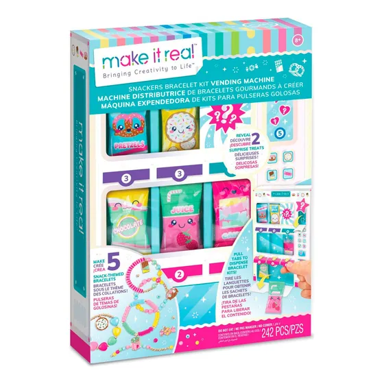 Make It Real  Máquina Expendedora  Kit De Pulseras Snackers