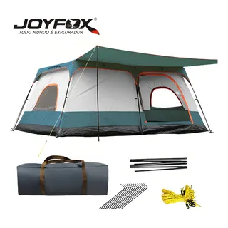 Barraca De Camping Acampamento 4-8 Pessoas 330*210*175cm Impermeavel 2000mm Grande Varanda Cor Verde-escuro Barraca De Camping Acampamento 4-8 Pessoas 330*210*175cm Impermeavel 2000mm Grande Varanda Cor Verde-escuro