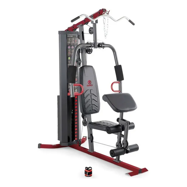 Gimnasio Marcy Bicep Pecho Pierna Multiestacion Gym Mwm-7119 Color de la estructura Rojo Color del tapizado Negro