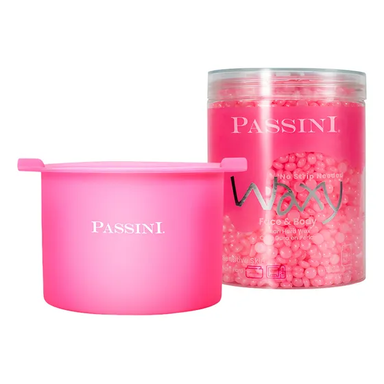 Passini Kit Pot Silicon Para Fundir Cera + Perlas Waxy 320gr