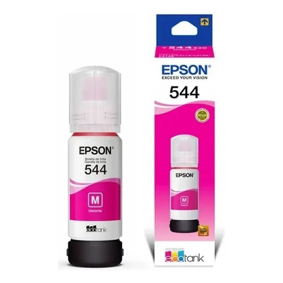 Botella Tinta Original Epson T544 L3110 L3150 Magenta Backup