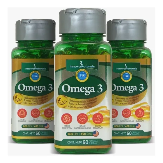 Innovanaturals Omega 3 Cápsulas Blandas Pack X3