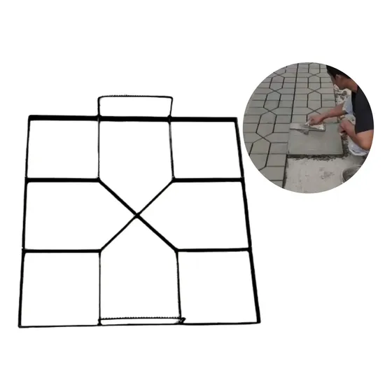 Forma Jardim Quadrada Molde Estampar Piso Calçada Concreto