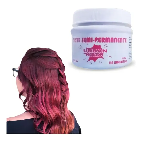 Tinte semipermanente Kolor Shot Profesional SIN AMONIACO Urban Color tono rojo arandano frida para cabello