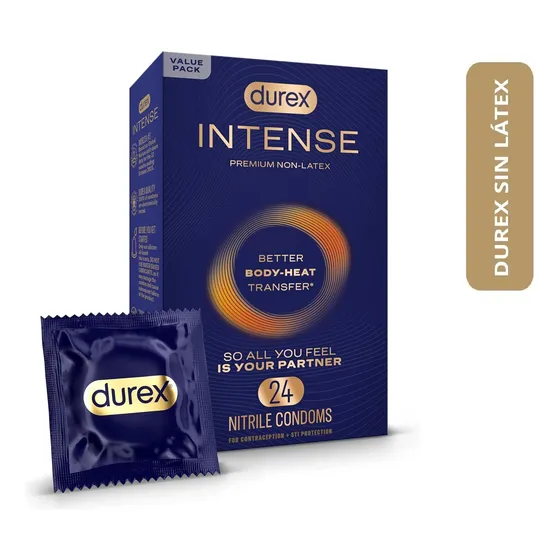 Durex Intense Ultrafino Nitrilo Sin Látex  | Nuevo 24 Uni