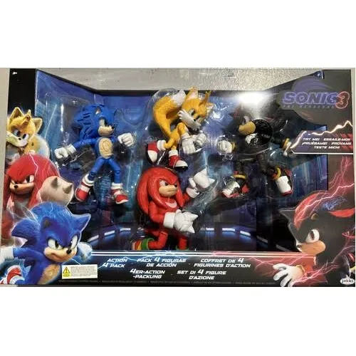 Figuras De Acción Sonic 3 Shadow Knuckles Tails Con Luz