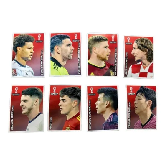 Set Completo 8 Figuritas Coca Cola Panini Mundial Qatar 2022