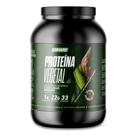 Proteína Vegetal - Cacao Orgénico - 33 Servicios - Gohard Sabor cacao organico
