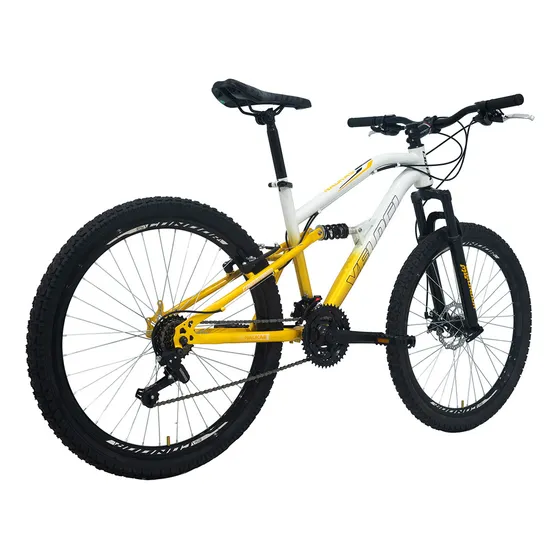 Bicicleta Veloci Naukas Pro Fd Rodado 26 Oro De Montaña Color Dorado Tamaño Del Cuadro L