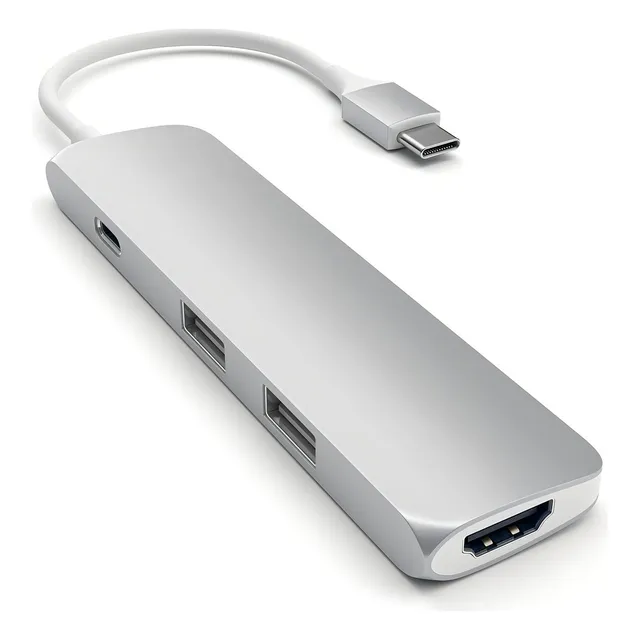 Hub Satechi Type-C Dual Multimedia Adapter Usb A Hdmi 4k Silver