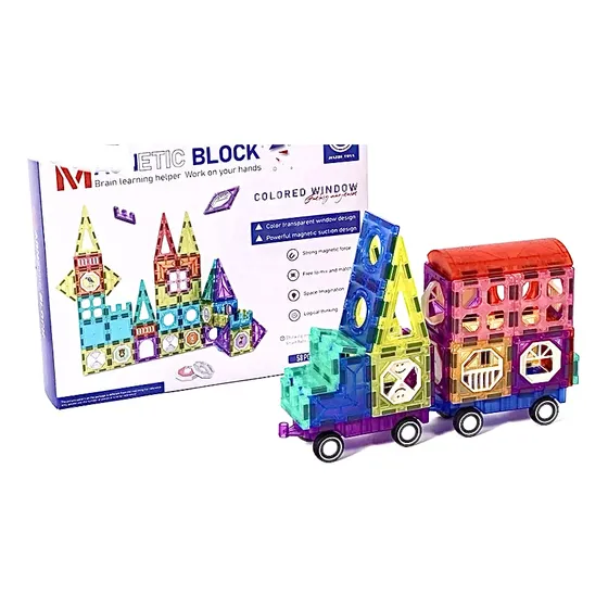 Juego De Construcción Con Imanes 58 Piezas Niños