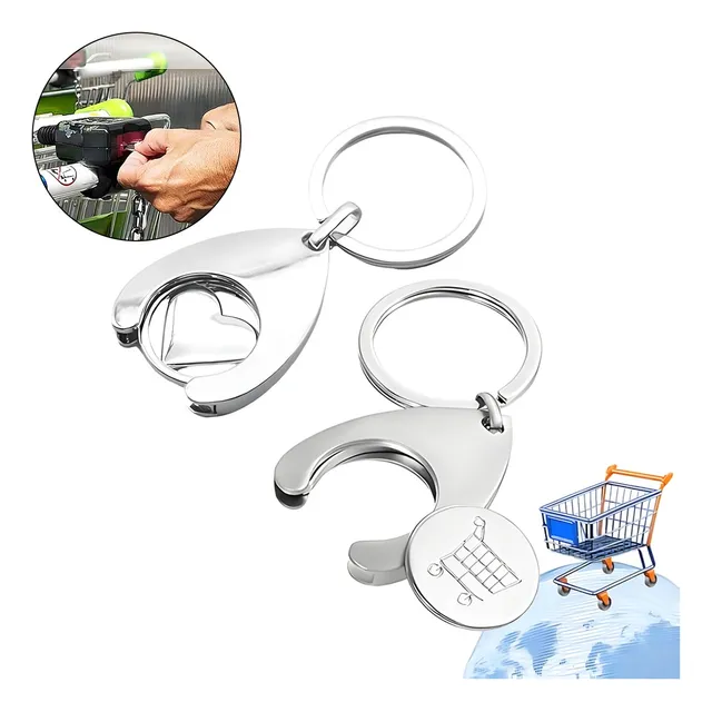 Removedor De Carrinho De Compras De Metal, Chaveiro Portátil